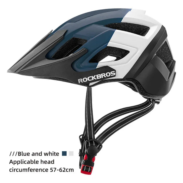 ROCKBROS Bike Headlamp Night Cycling Helmet With Glowing Headlight Warning Light MTB Bicycle Helmet Rechargeable Sport SafetyCap