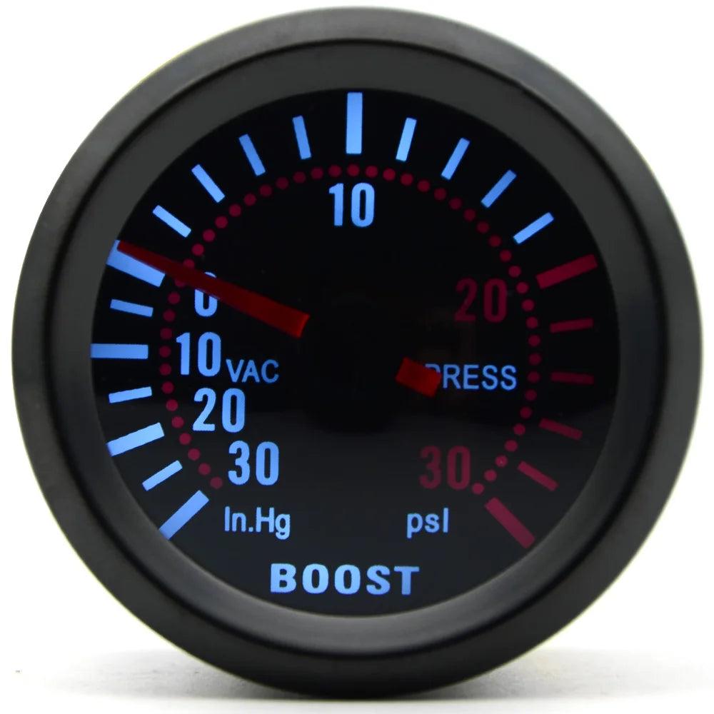 2" 52mm Smoke lens with sensor Boost gauge bar psi/Vacuum/Water temp/Oil temp/Oil pressure/Voltmeter/Tachometer RPM