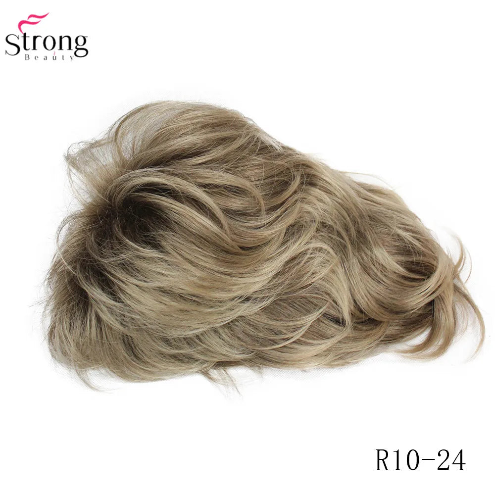 StrongBeauty Women Synthetic wig Short Hair Auburn/Blonde Natural wigs Capless Layered Hairstyles