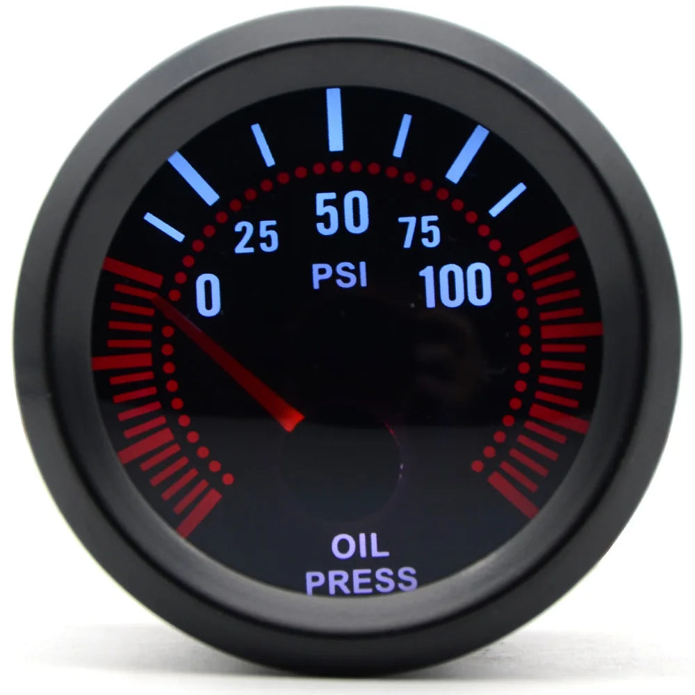 2" 52mm Smoke lens with sensor Boost gauge bar psi/Vacuum/Water temp/Oil temp/Oil pressure/Voltmeter/Tachometer RPM