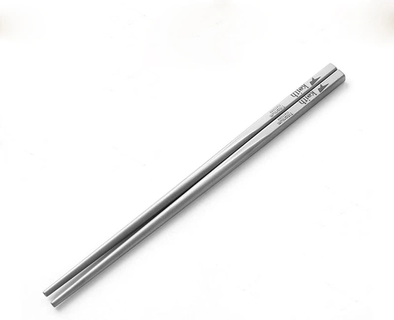 Keith Titanium Tableware Chinese Chopsticks Square Solid Chopsticks Ultralight Outdoor Camping Bacteriostatic Tableware 230mm