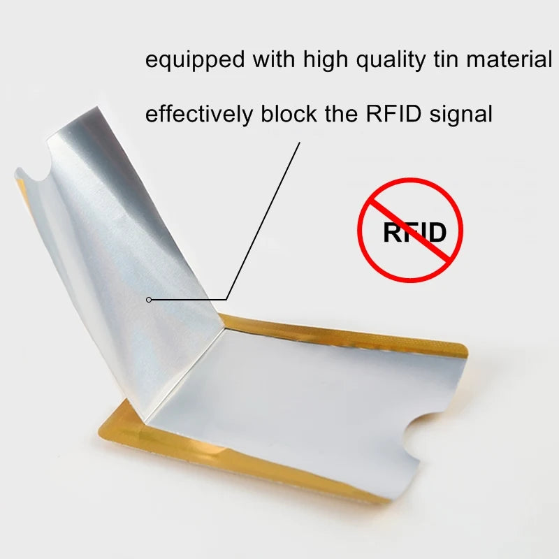 5/10/20pcs Portable Anti Rfid Wallet Blocking Reader Lock Bank Card Holder Id Bank Card Case Protection Metal Credit Card Holder