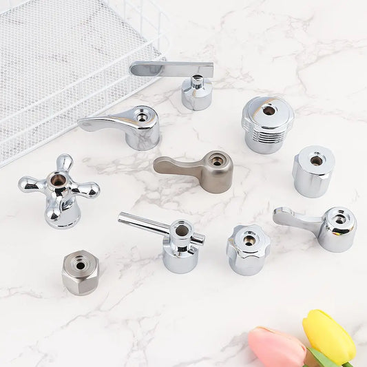 1Pcs Faucet Handle Triangle Valve Small Spout Dish Basin Handle Quick Open Valve Core Handwheel Faucet Switch Handle Bathroom
