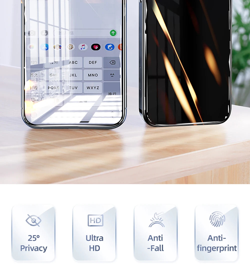 Joyroom Private Glass For iphone 16 15 14 13 ProMax Screen Protector Anti-spy Tempered Glass For iPhone Privacy Screen Protector