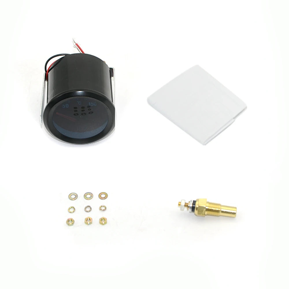 2" 52mm Smoke lens with sensor Boost gauge bar psi/Vacuum/Water temp/Oil temp/Oil pressure/Voltmeter/Tachometer RPM
