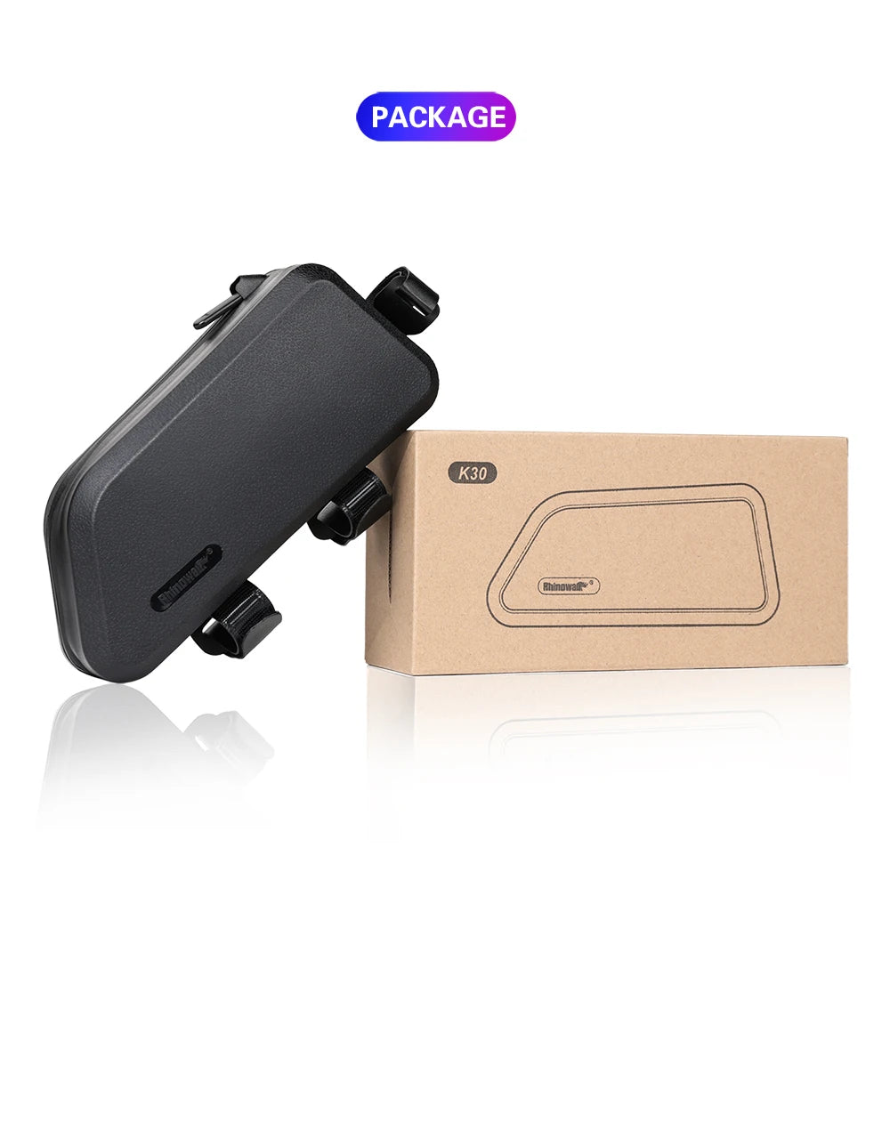 Rhinowalk 1.5L Waterproof Top Tube Bicycle Bag Hard Shell Bike Bag Stable Cycling Frame Bag Bike Accessories for  Road bike