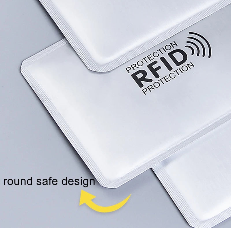 5/10/20pcs Portable Anti Rfid Wallet Blocking Reader Lock Bank Card Holder Id Bank Card Case Protection Metal Credit Card Holder