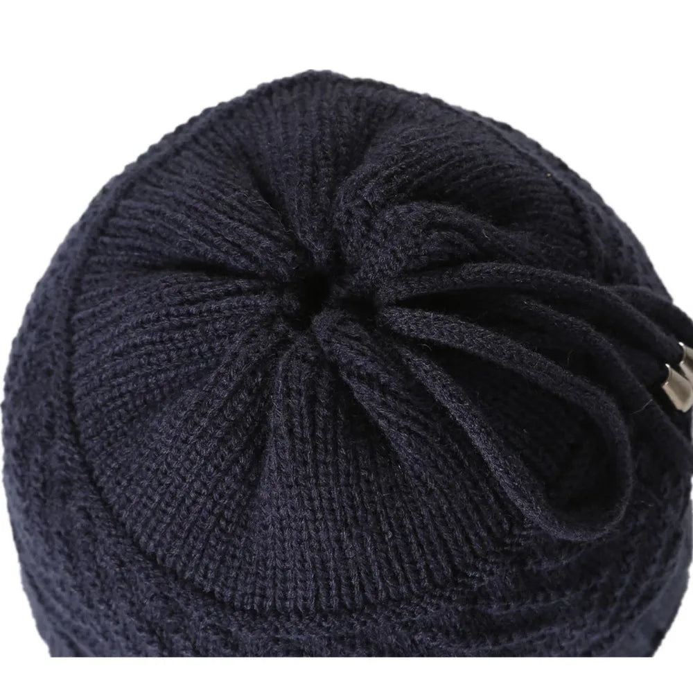 fashion women stretchy knitted Skullies Beanies Hat solid snood scarf warm Beanie For womem Autumn winter Female Beanie cap