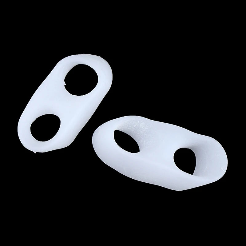 2pcs Silicone Gel Big Toe Two Hole Thumb Valgus Toe Separator Foot Fingers Protector Corrector Pedicure Foot Care Tool