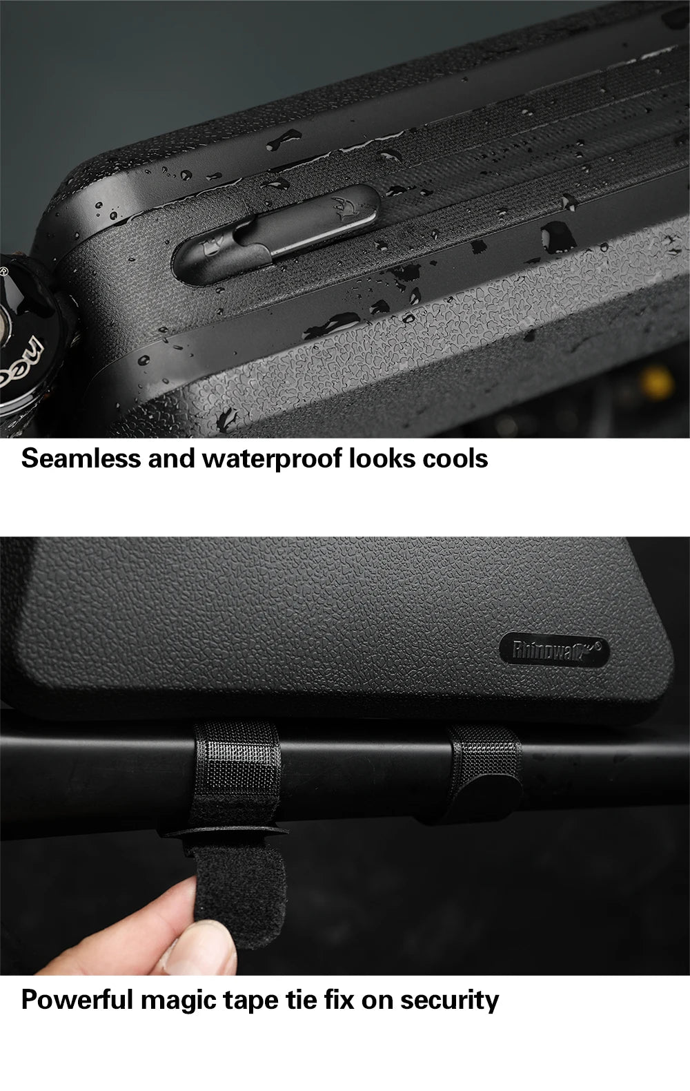 Rhinowalk 1.5L Waterproof Top Tube Bicycle Bag Hard Shell Bike Bag Stable Cycling Frame Bag Bike Accessories for  Road bike