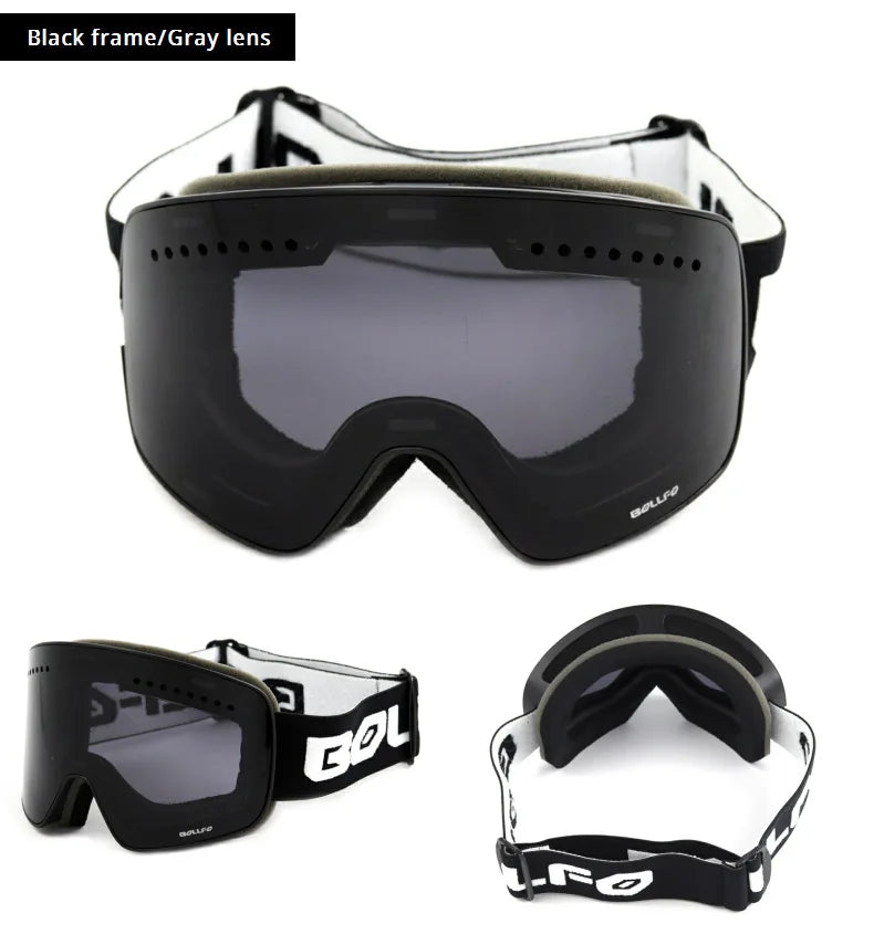 Ski Goggles Snowboard Mask For Men Women Skiing Eyewear UV400 Snow Protection Over Glasses Magnetic Mountaineering Glasses