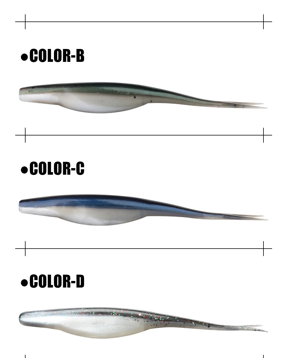 Spinpoler 4.72" Soft Plastic TPR Floating Fluke Jerk Minnow Bait Shad Minnow Silicone Plastic Artificial Swimbait Freshwater 5pc