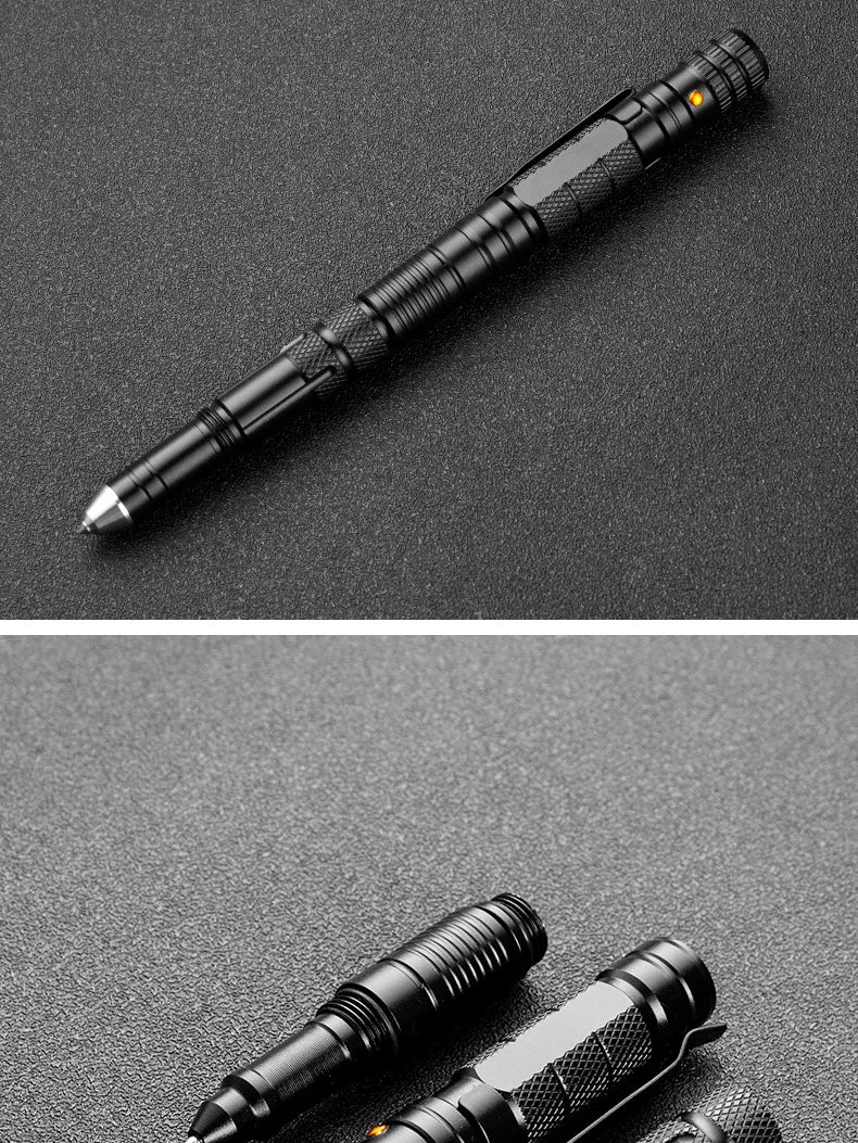 10-In-1 Multi Function Tactical Pen Emergency Flashlight Screwdriver Bottle Opener Outdoor Survival Self Defense Rescue EDC Tool