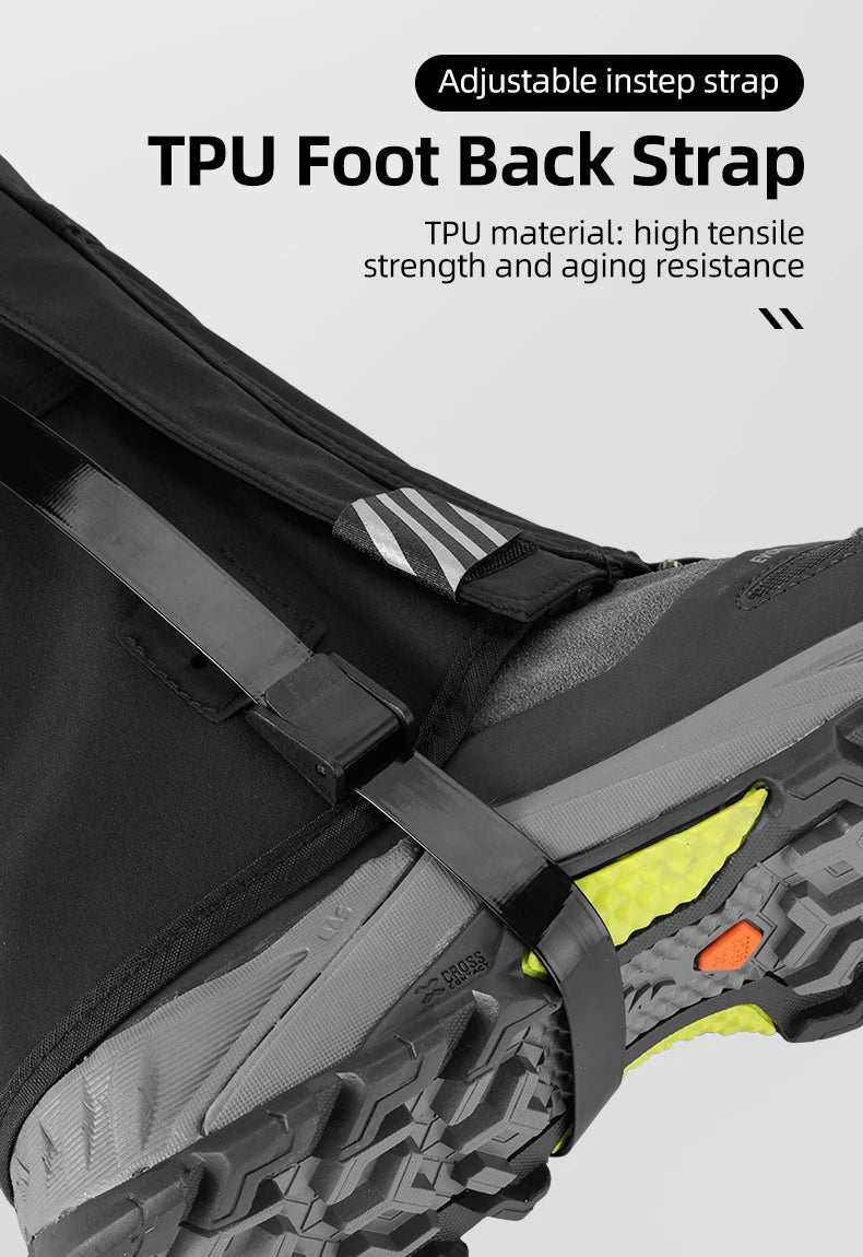 ROCKBROS Outdoor Waterproof Legging Gaiters Hiking Skiing Trekking Desert Leg Cover Boots Shoes Covers Legs Protection Guard