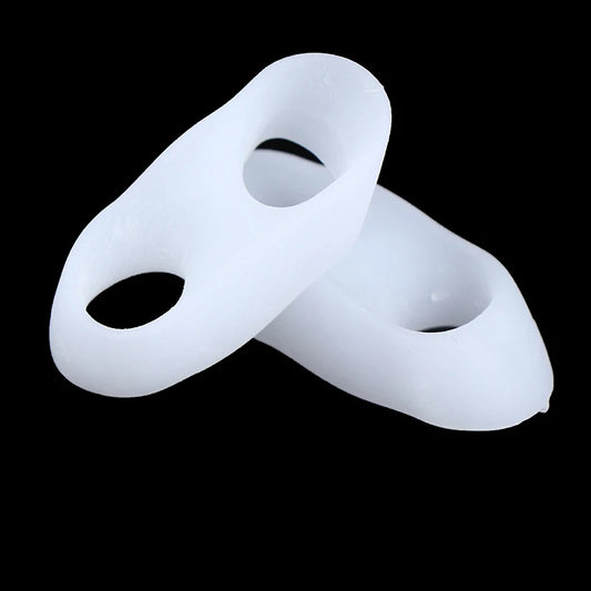 2pcs Silicone Gel Big Toe Two Hole Thumb Valgus Toe Separator Foot Fingers Protector Corrector Pedicure Foot Care Tool