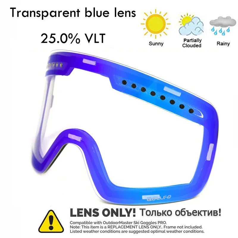 Ski Goggles Snowboard Mask For Men Women Skiing Eyewear UV400 Snow Protection Over Glasses Magnetic Mountaineering Glasses