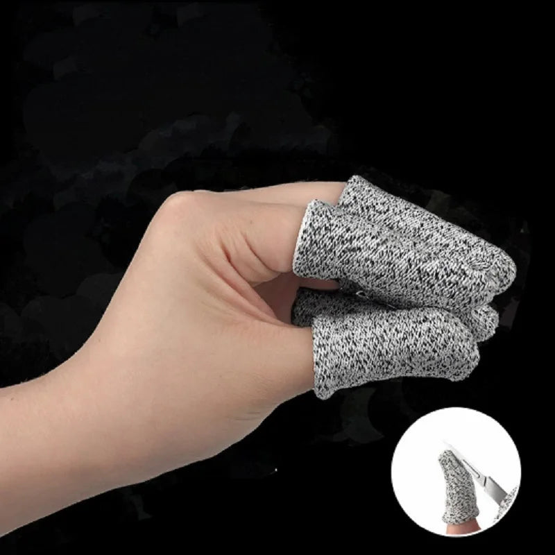 New 5pcs Anti-cut finger cots level 5 safety cut resistant safety gloves for Kitchen,Work,Sculpture Picker Fingertips Protector