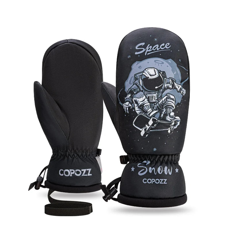 COPOZZ -30℃ Thicken Adult Teen Professional Snowboarding Ski Gloves Windproof Winter Warm Thermal Snow Mittens Skiing Snowmobile