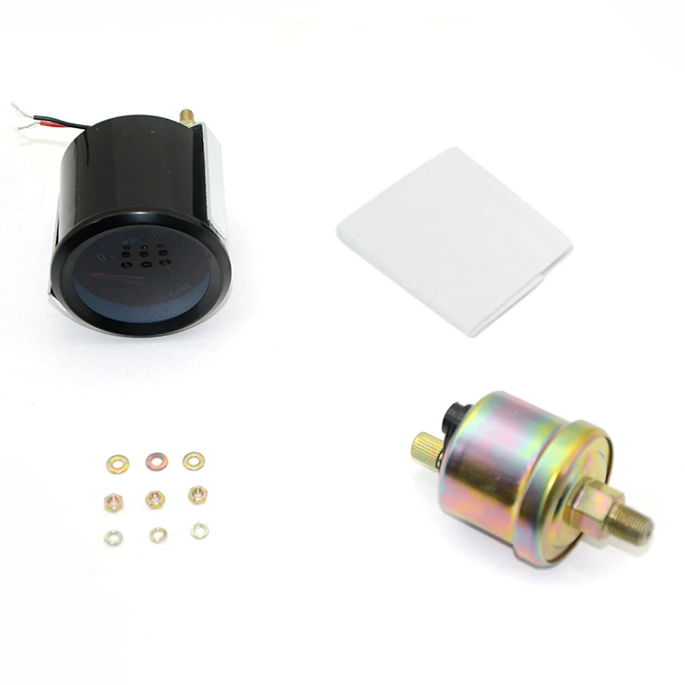 2" 52mm Smoke lens with sensor Boost gauge bar psi/Vacuum/Water temp/Oil temp/Oil pressure/Voltmeter/Tachometer RPM