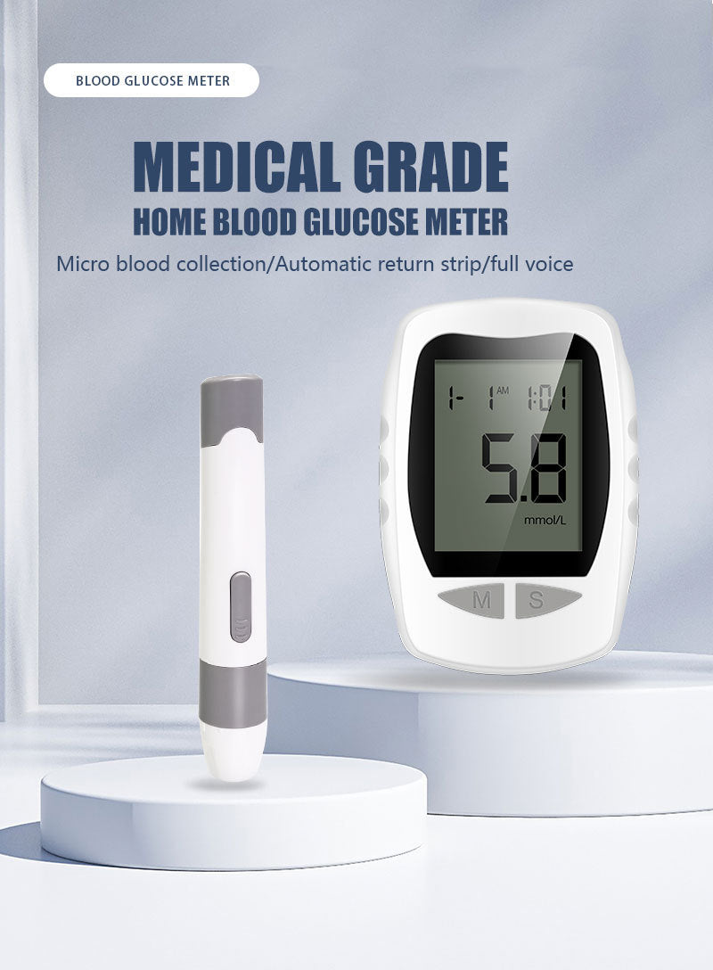 Blood Glucose Tester Household Tester Blood Analyzer Middle-Aged And Elderly Medical Blood Tester Without Adjustment