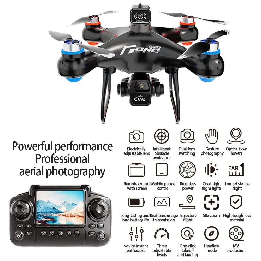 E55 Air Screen Control Drone Professional Wide RC Dron HD 4K Camera Foldable Helicopter Aircraft Quadcopter Drone Kid Gift Toys