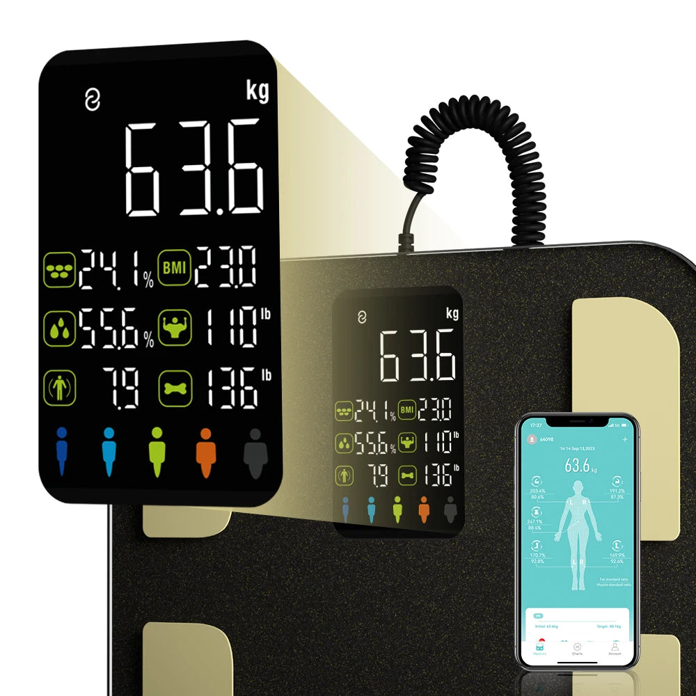 Smart Bioimpedance Scale New Smart Body Composition Scale Digital Scale Body Fat Weight Scale Balance Bioimpedance Scale