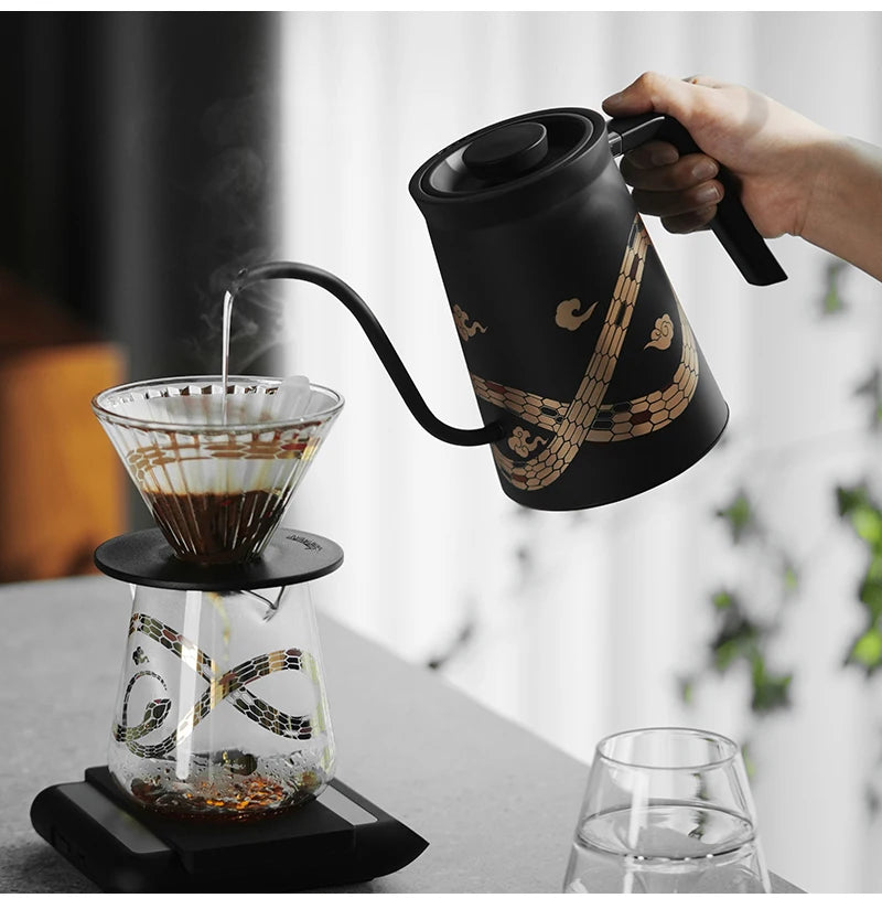 MHW-3BOMBER 220V Electric Kettle Gooseneck Pour Over Kettle Coffee Pot Precise Control Heating Water Boiler Barista Tool