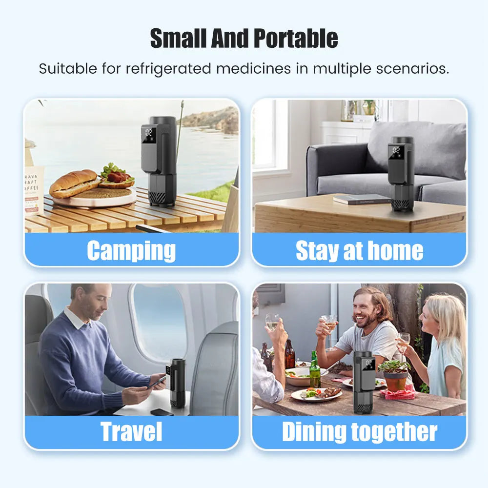 Mini Portable Refrigerator Insulin Pen Refrigerated Cup Diabetic Insulated Medicine Travel Cooler Car Refrigerator Health Care