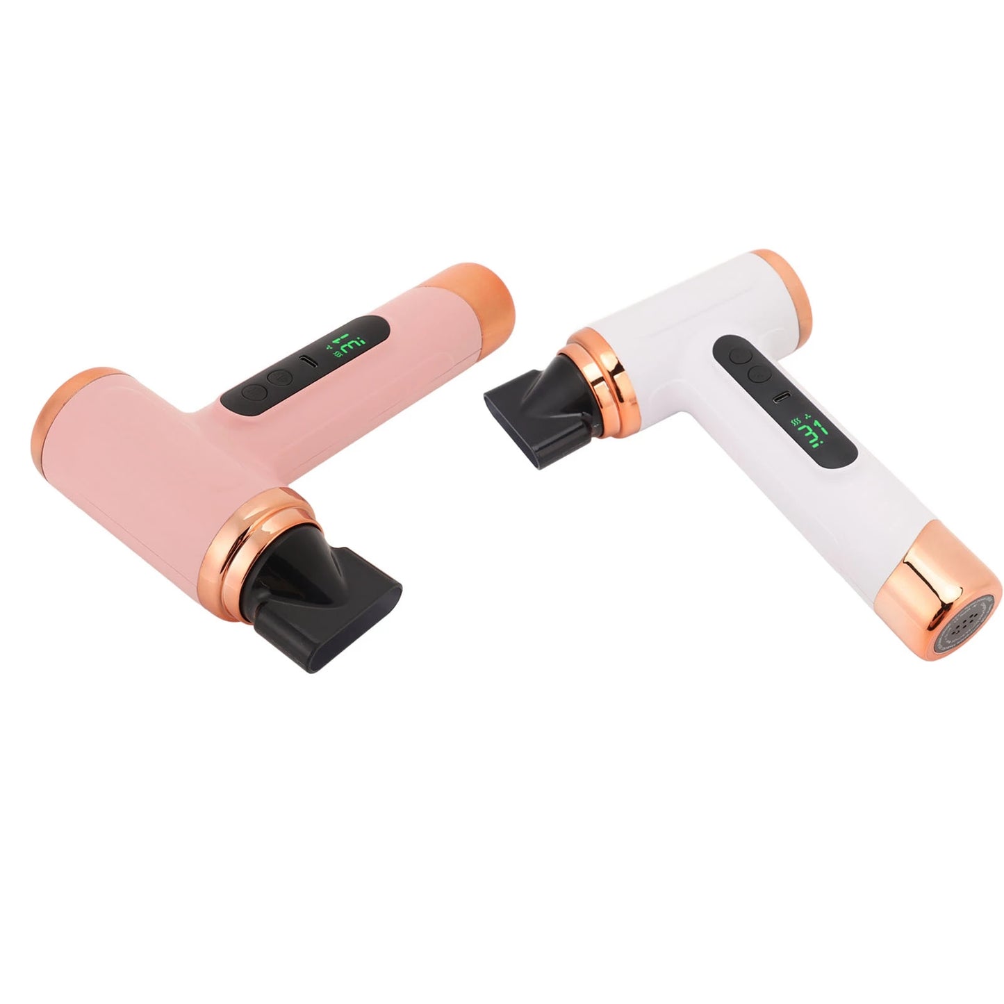 Hot and Cold Air Hair Dryer 15000mAh 200W Lightweight Multi Modes Portable Hair Dryer Ergonomic Grip with Nozzle for Travel