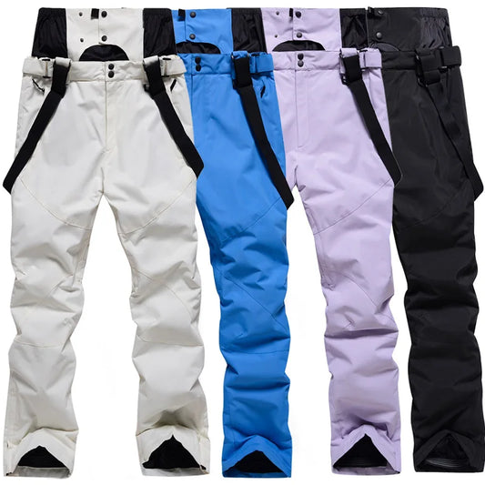 Women and Men's Ski Trousers Windproof Waterproof Snowboarding Winter Outdoor Warm Breathable Snow Male Female Sports Pants