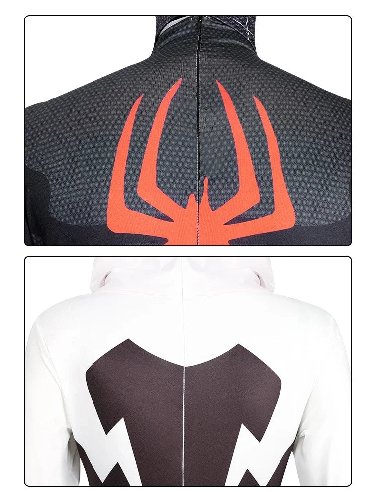 Spider-Man: Into The Spider-Verse Cosplay Costume Gwen Miles Spider Man Suit Bodysuit Lovers Adult Kids Party Dress Up