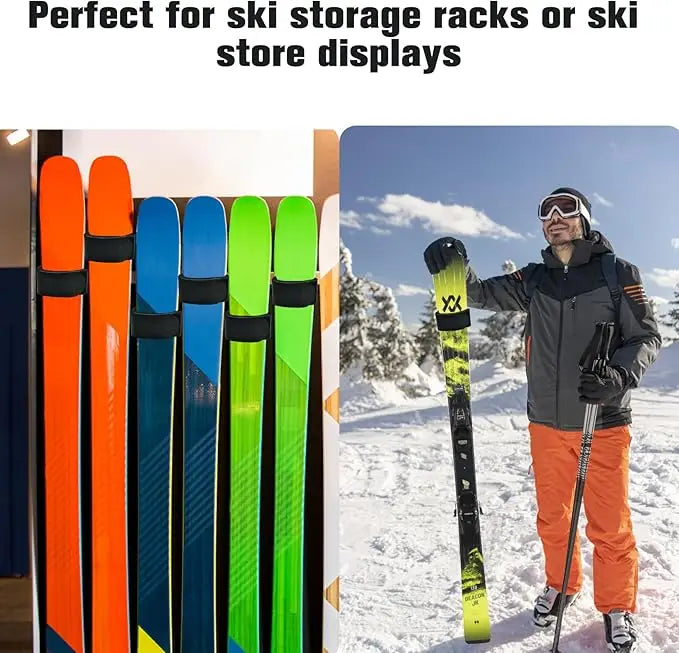 Outdoor Skis Fixing Band Ski Brake Retainer Skiing Straps Skijoring Skis Fixing Band Wrap Snowboarding Straps Sled Ski Accessary