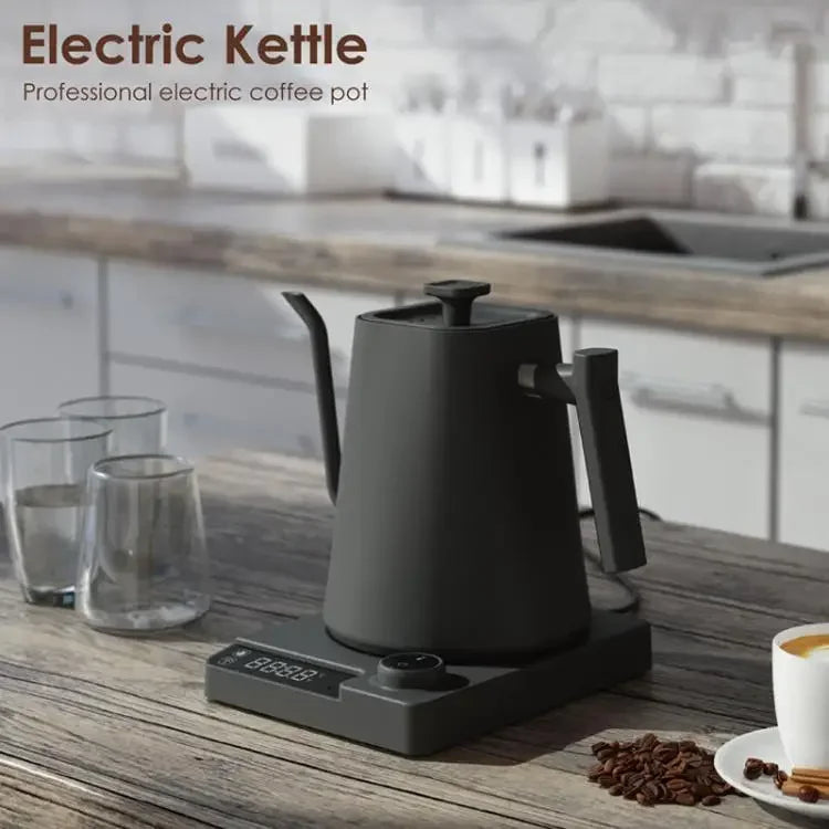 Intelligent Temperature Controlled Hand Brewed Coffee Pot Stainless Steel Fine Mouthed Electric Heating Water Insulation Kettle