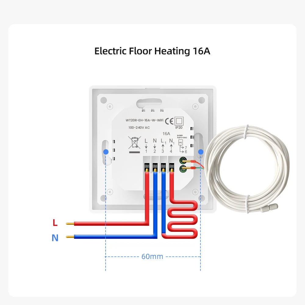 AVATTO Tuya WiFi Smart Knob Thermostat Temperature Controller For Water Gas Boiler Electric Heating Works With Alexa Google Home
