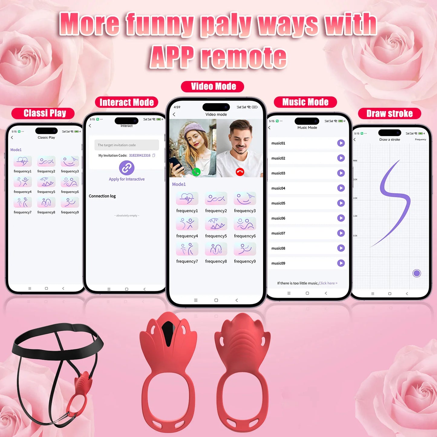 Wearable Panty Vibrator Female 9 Vibration with APP Control Vibrating Penis Ring Clitoral Stimulator Adult Sexy Toys for Couple