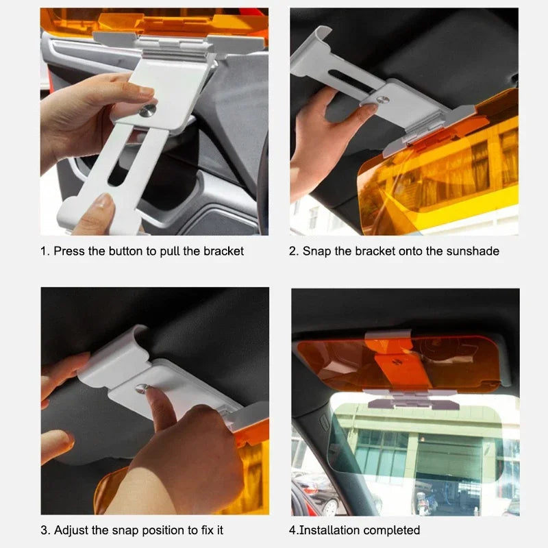SEAMETAL Car Sun Visor HD View Day and Night Car Anti-glare Sun Visor Sun UV Blocked Clearly View Safety Driving Accessories