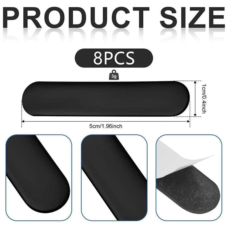 8Pcs Pickleball Weight Tapes Adhesive Weight Strips Pickleball Lead Tape Golf Weighted Tape Pickleball Paddle Tape