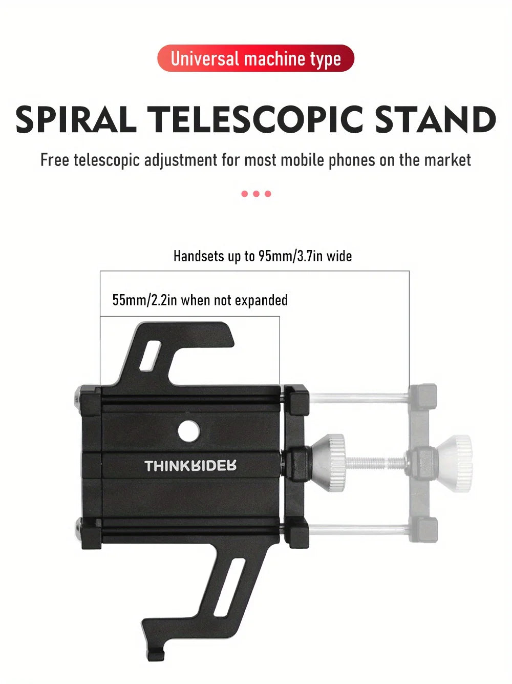 ThinkRider Bicycle Mobile Phone Rack Aluminum Mountain Road Car Navigation Takeout Rider Driving Special Support