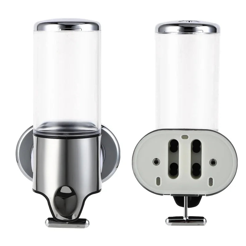 Bathroom Soap Dispenser Press Hand Sanitizer Holder Wall Mount Soap Shampoo Head Shower Liquid Dispenser Bathroom Accessories