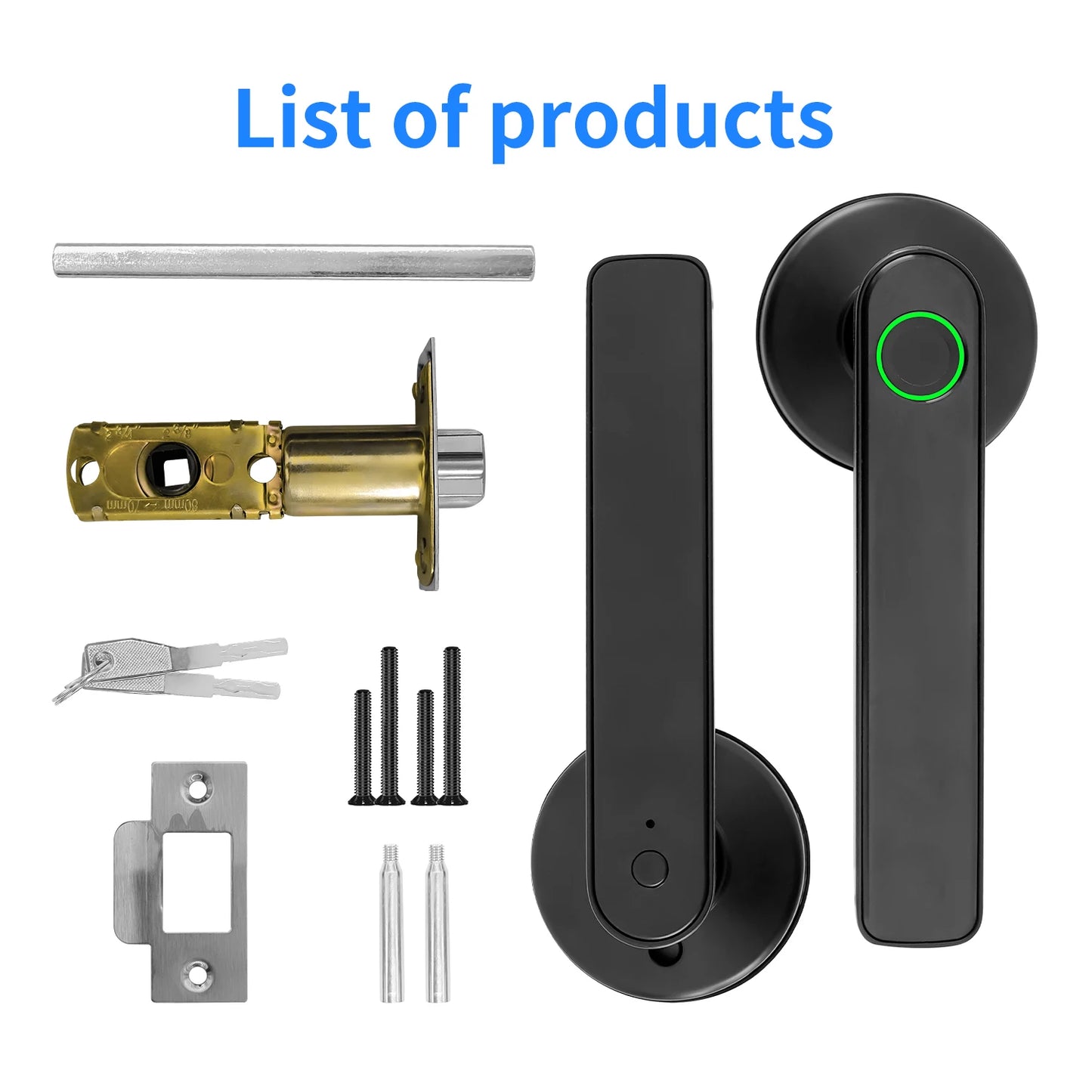 Tuya 5-in-1 Door Lock Smart Home Products Fingerprint Locks	Remote Control App Unlock Support Password IC Card Key Unlock