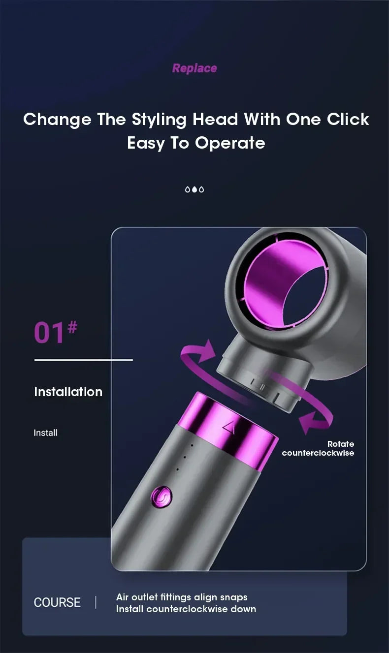2025 Electric Hair Dryer 5in1 Multifunctional Hair Straightener Negative Ion Hair Care Curler Blow Dryer Styling Set Strong Wind