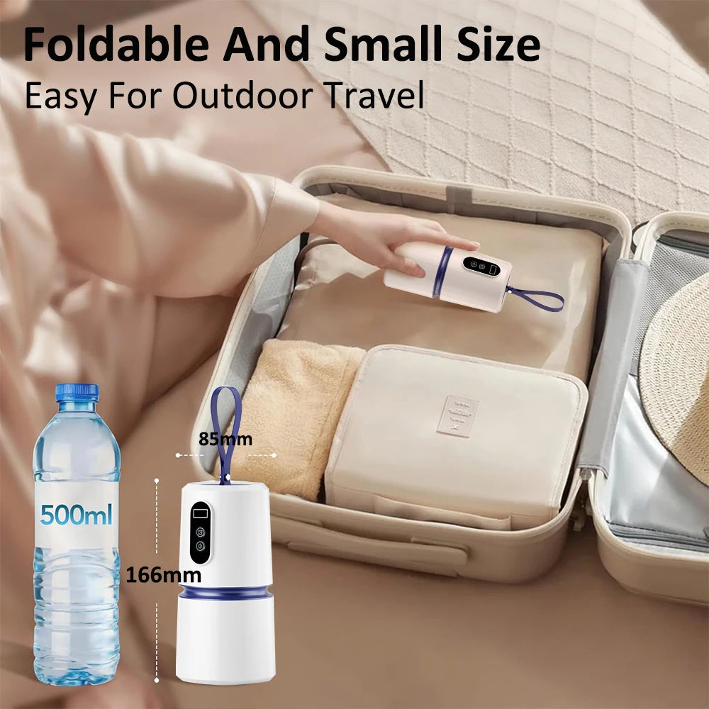 Pocket style mini dryer, silent integrated foldable dryer, household portable clothes dryer, business trip drying tool.