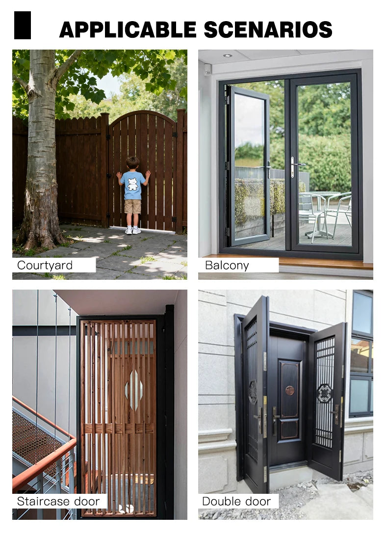 Waterproof Sliding Door Smart Lock Tuya WiFi Fingerprint Digital Code RFID Card Anti-Lock Aluminum Double-Side Electronic Lock