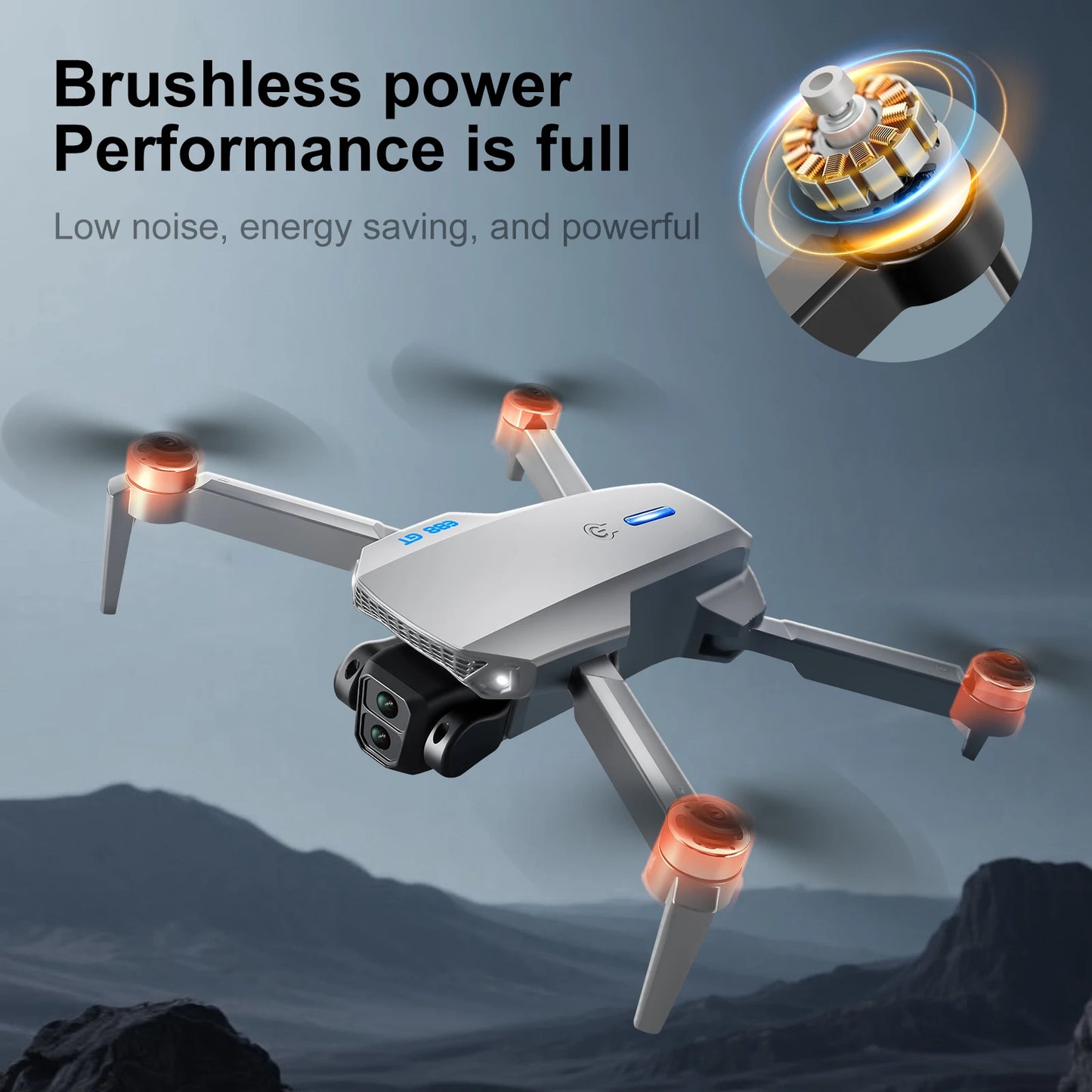 E88GT Drone 8K Professional HD 360° Dual Camera 12.5cm Screen Remote Control Brushless Motors Obstacle Avoidance Quadcopte 2025