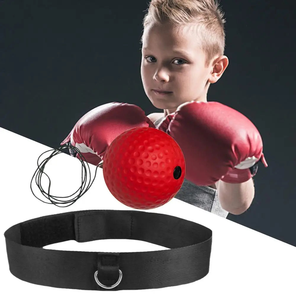 Boxing Reflex Ball Headband Set Child Boxing Training Headband React Ball Workout Equipment Beginners Fitness Reflex Ball For