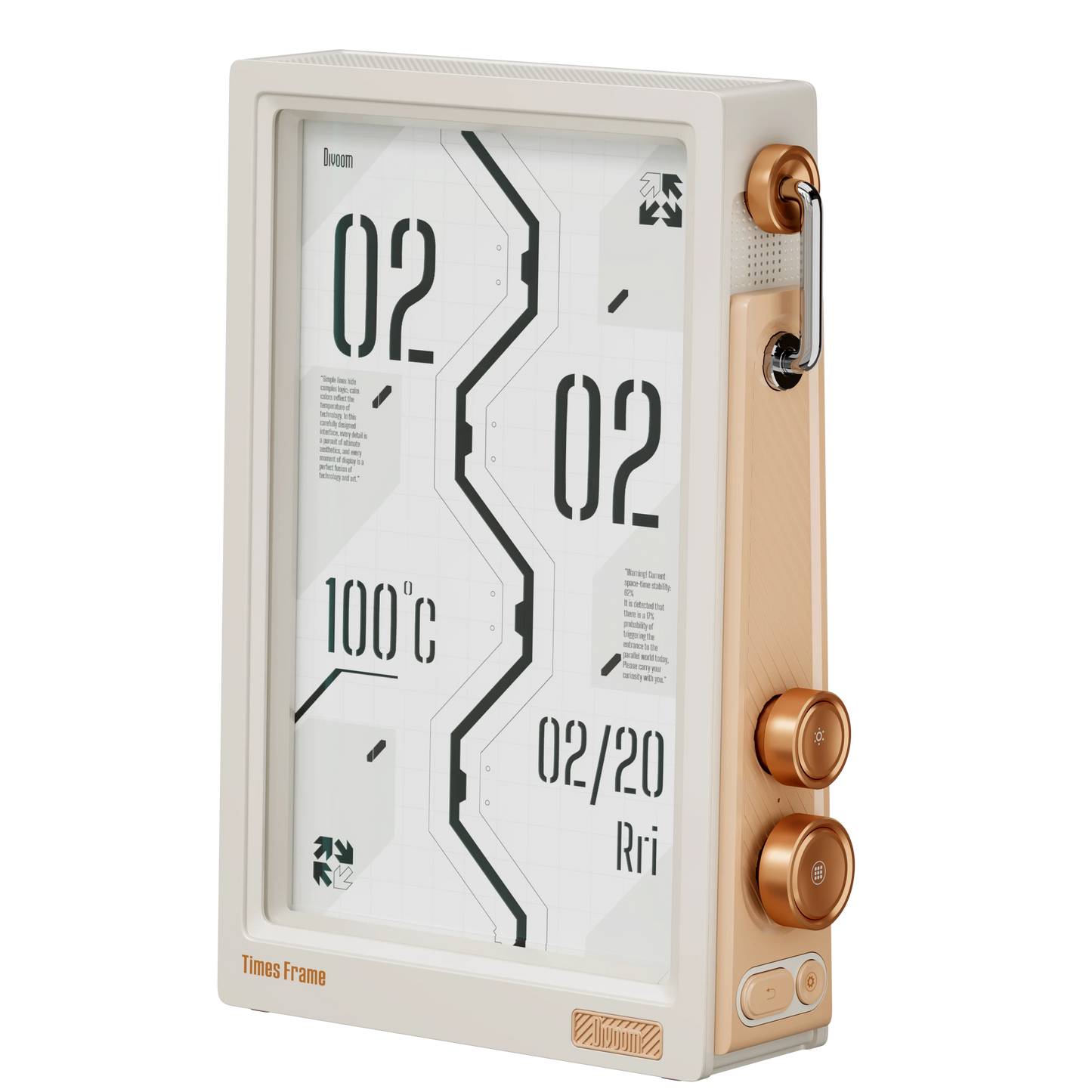 Divoom Times Frame Smart HD Screen | 10.1" DIY Digital Clock | Crypto Stocks Weather Calendar | Tech Gift Desk SetupPicture FramesGoWisse.com