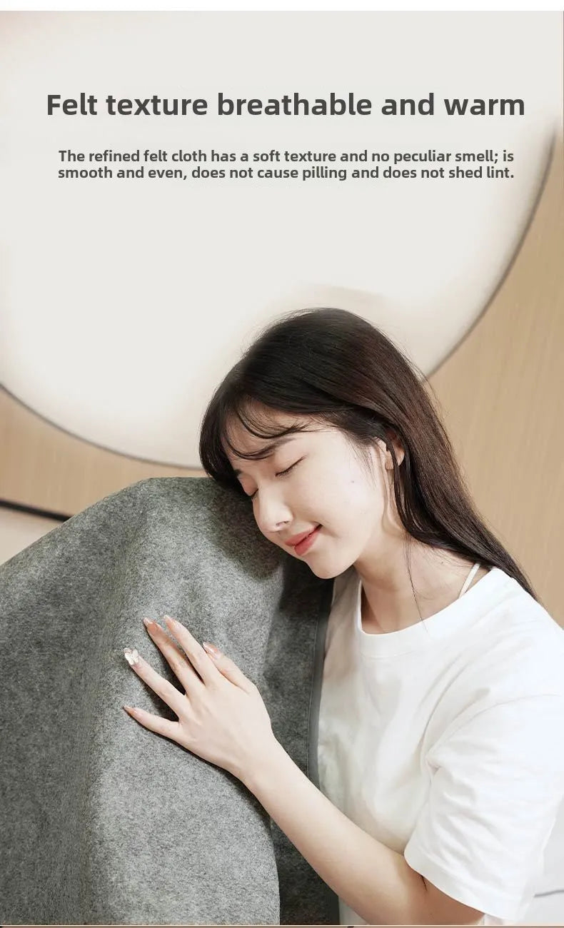 160*80cm 10W DC Heated Mat Plush Electric Blanket Single Mattress USB Type-C Interface Portable Washable Office Bedroom Outdoor