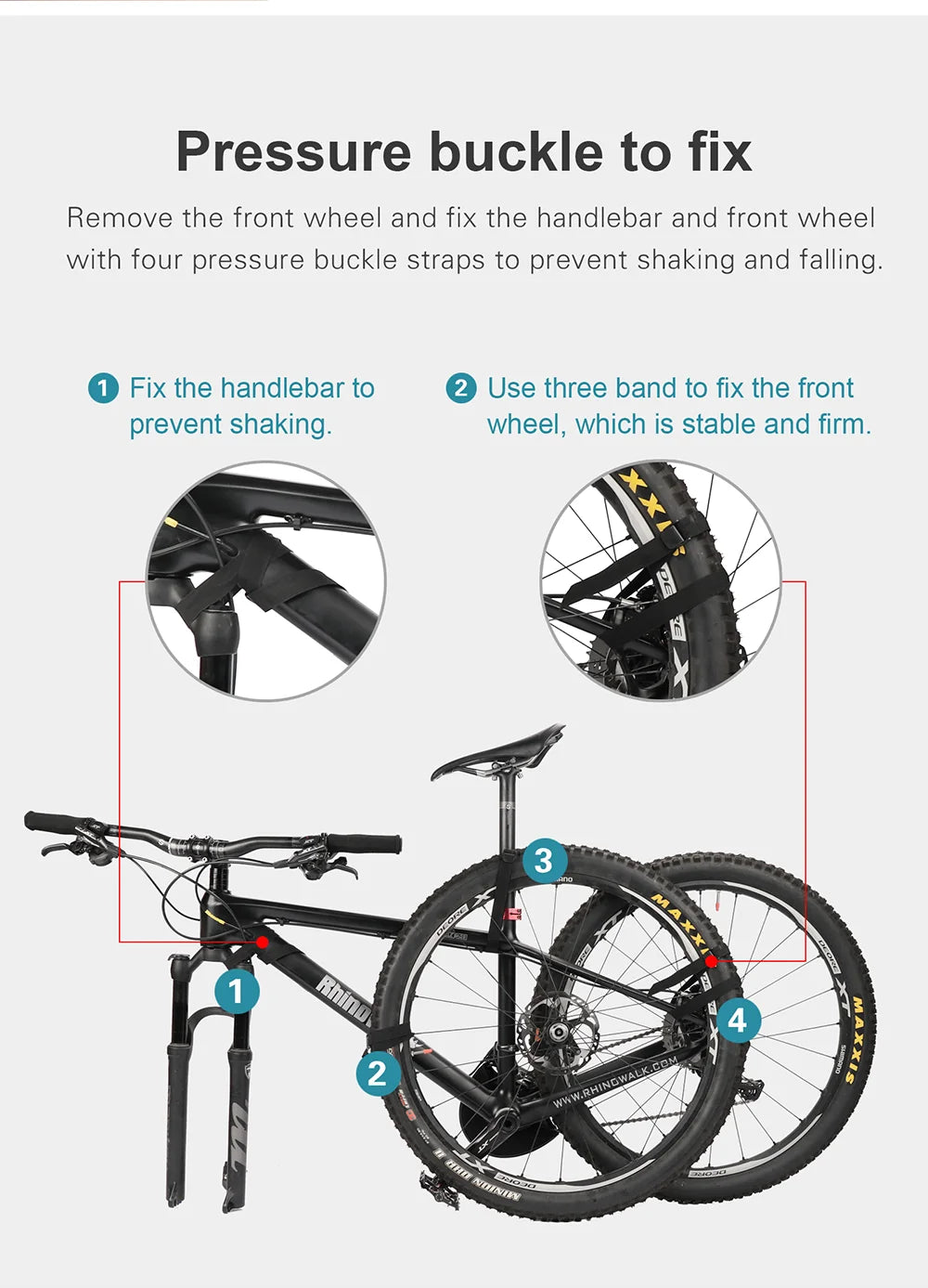 Rhinowalk Road Bicycle Storage Bag Cover Portable Fits 27.5" And below MTB/700C Road Bike Light Bike Travel Carry Shoulder Bag