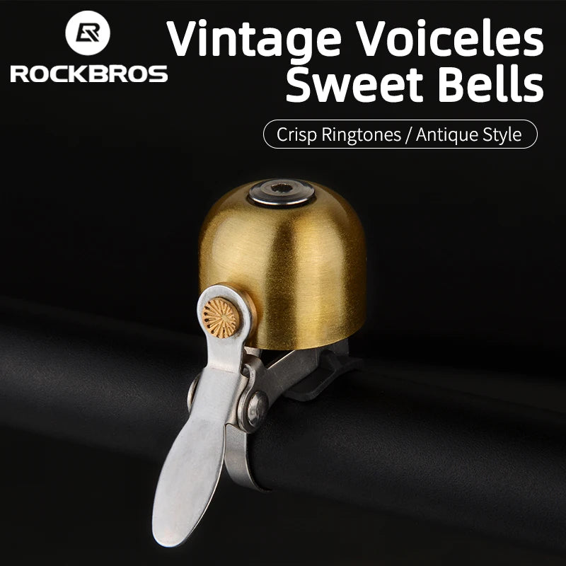 ROCKBROS Steel Copper MTB Bike Ordinary Bell Clearly Sounds Riding Bike Safety Horn Ultralight Cycling Bell Bicycle Accessories