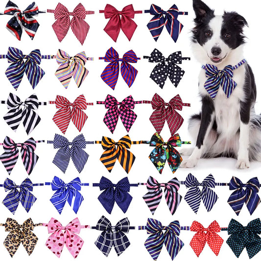 Bulk Dog Bow Tie For Big Dog Bowties Neckties Solid Dog Pet Grooming For Dog Wedding Supplies Dog Accessories For Small Dogs
